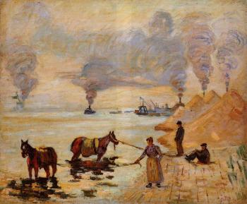 阿曼 吉約曼 Horses in the Sand at Ivry 阿曼 吉約曼 Horses in the Sand at Ivry